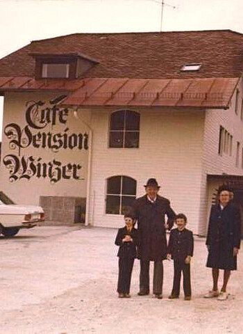 An exterior view of the Hotel Winzer from days gone by