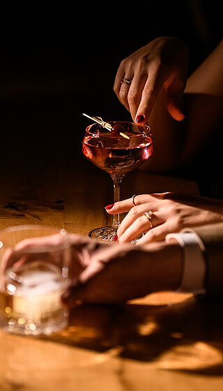 Cocktails at the New York Bar at the Adults Only Hotel Winzer