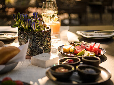 A fresh breakfast on the terrace at the Adults Only Hotel Winzer