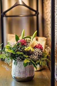 Fresh flowers at the Kuschelhotel Winzer for couples