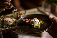 A freshly prepared dish at the Adults Only Hotel Winzer