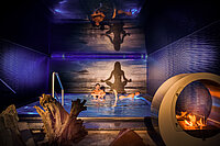 Clothing-optional indoor pool at the Sole Spa at Hotel Winzer