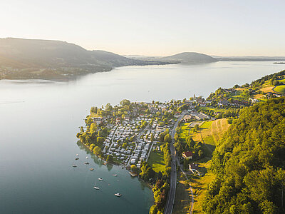 Seefeld am Attersee in summer in the Salzkammergut